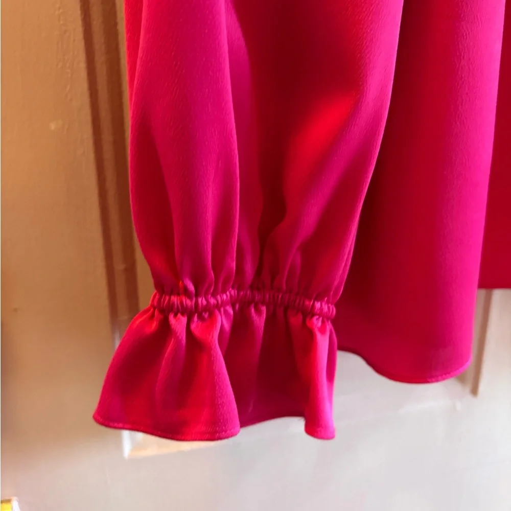 CeCe Fuchsia Long Sleeve Blouse NWOT - Picture 4 of 6